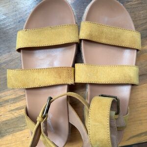 Yellow Suede Women's Sandals